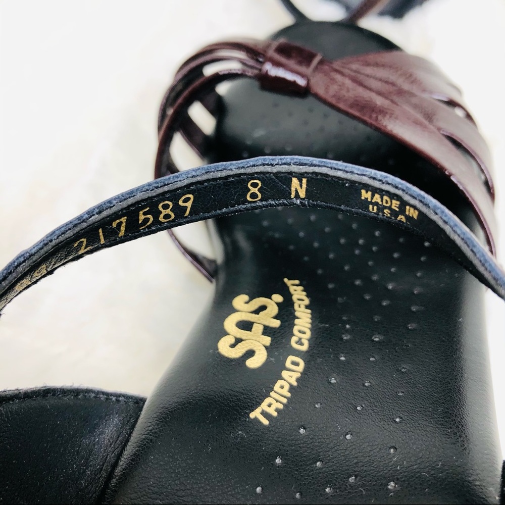 SAS Tripad Comfort Burgundy Strappy Sandals - Picture 5 of 11